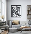 Decoratiune de perete, ART-DC-007, Dimensiune: 50 x 42 cm, Negru