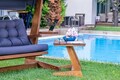 Balansoar de gradina 3 locuri, Swingo, Viva 2400, 237x100x175 cm, Cadru: 100% MID, Antracit