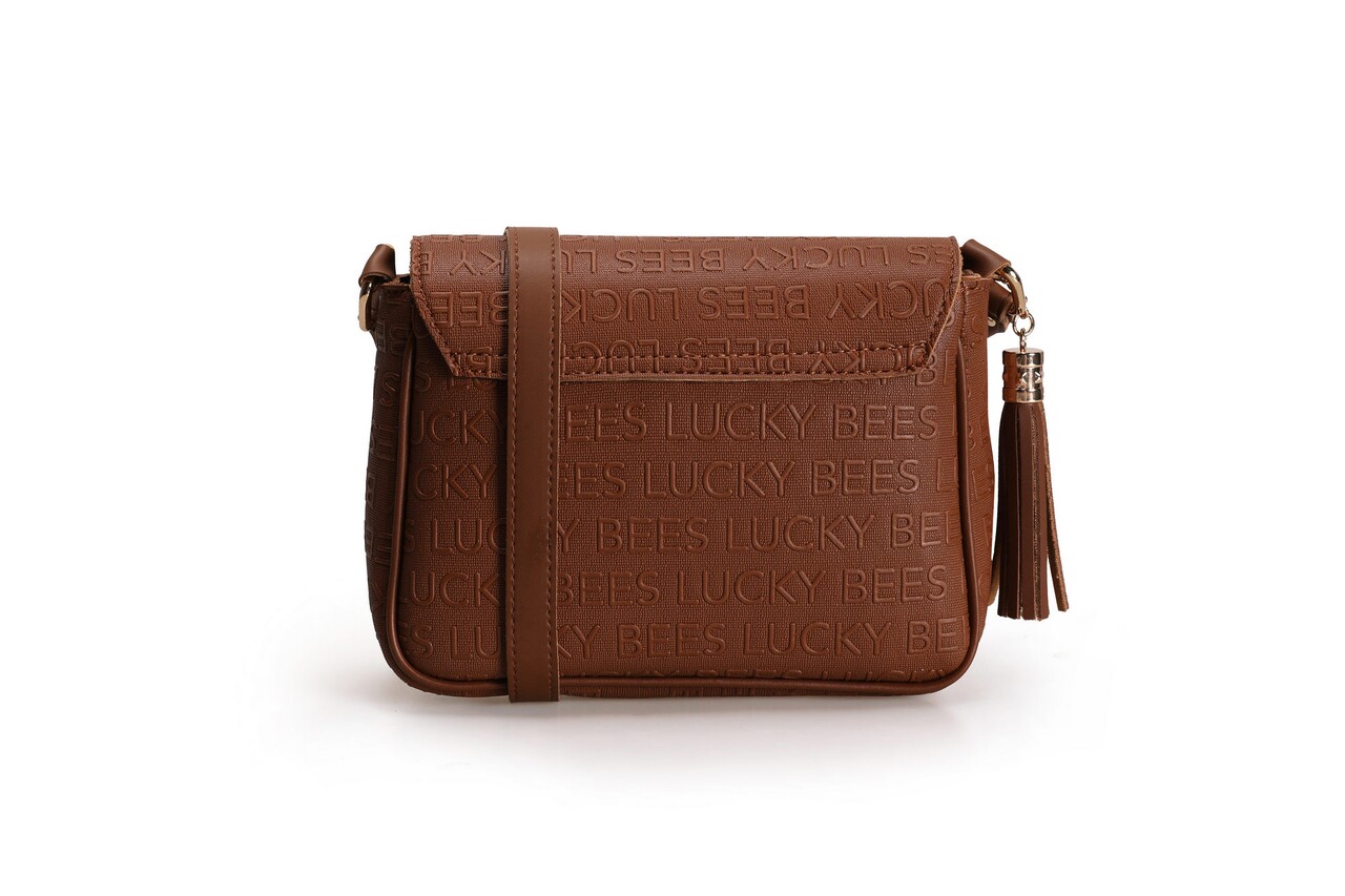 Geanta, Lucky Bees, 1389 Tan, piele ecologica, maro