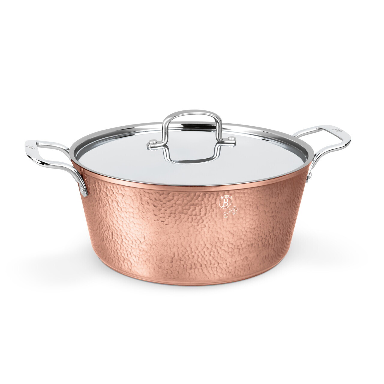 Oala cu capac Berlinger Haus, Hammered Copper, 30 cm, 8 L, aluminiu forjat, cupru - view 2