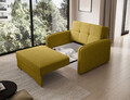 Canapea extensibila 1 loc, ELTAP, Laine, 102x109x84 cm, lemn/poliester, galben