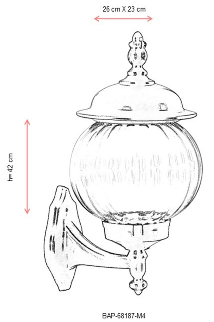 Lampa de exterior, Avonni, 685AVN1255, Plastic ABS, Negru