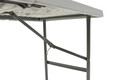 Masa pliabila pentru picnic si gradina Rodeo, Pakoworld, 122x60x74 cm, polietilena HDPE/metal, alb/gri