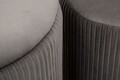 Set bancheta si 2 taburete Shopy, Mauro Ferretti, 80x37x42 cm, 29x35 cm, fier/MDf/poliester, gri/auriu