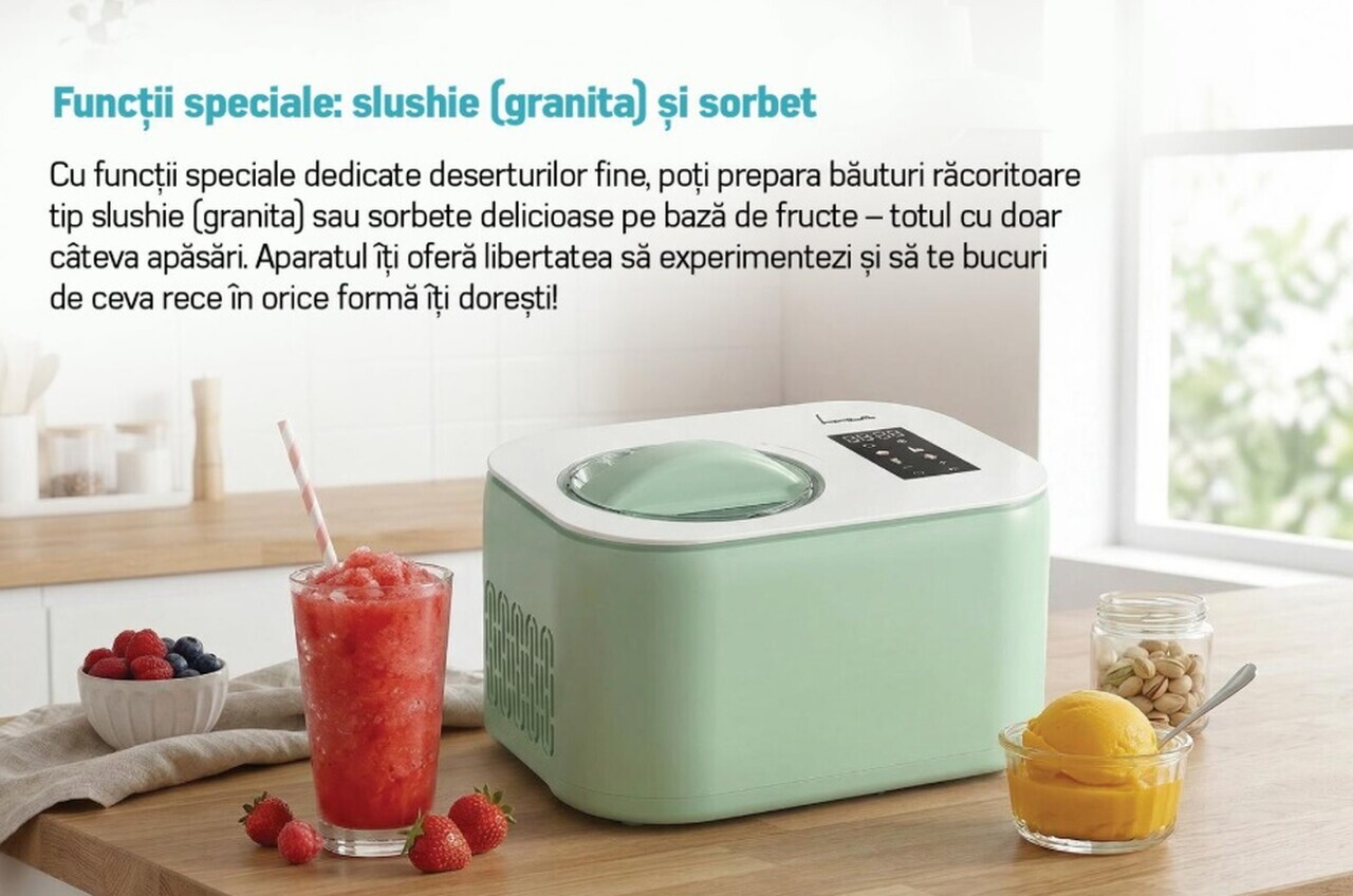 Masina inghetata Fram, 100W, 1L, verde/alb - view 6