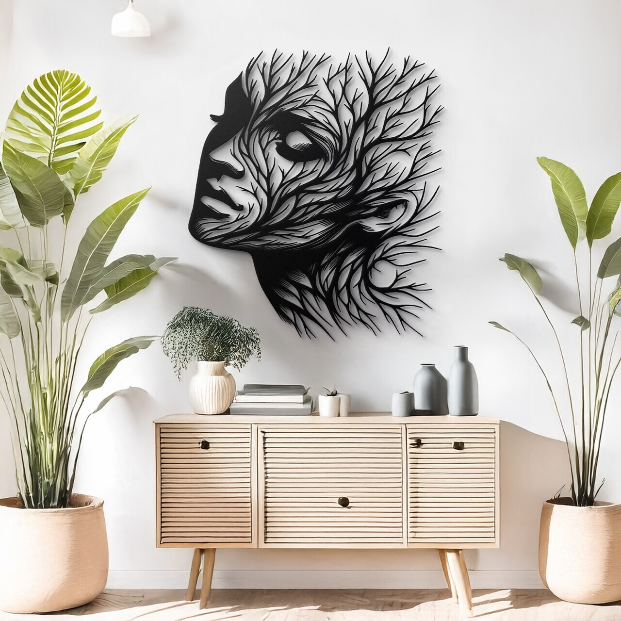 Decoratiune de perete, DCV-1078-MT, Dimensiune: 80 x 80 cm, Negru