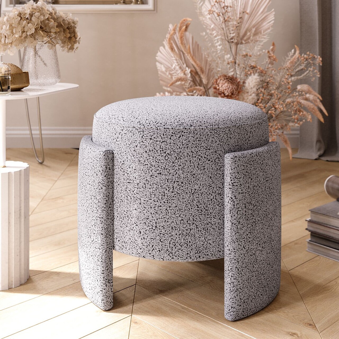 Taburet, Atelier del Sofa, 774BNT1103, 28 Spumă gri DNS/14 Spumă albă DNS, Gri - view 3