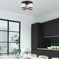 Lustra, Fulgor, 942FLG1638, Metal, Alb/Negru