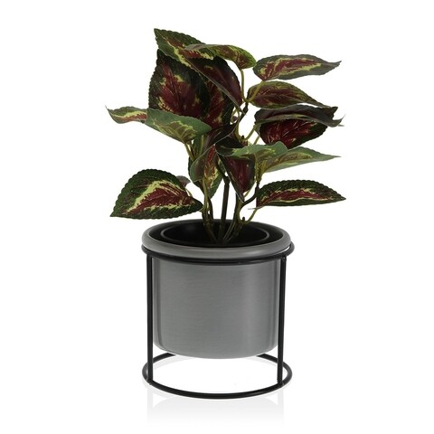 Ghiveci cu suport Kyro, Versa, 13.5 x 12.5 cm, ceramica/metal