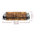Decoratiune de perete, Last Dinner, Metal, Cadru: 100% LEMN (grosime: 3 cm), Nuc negru