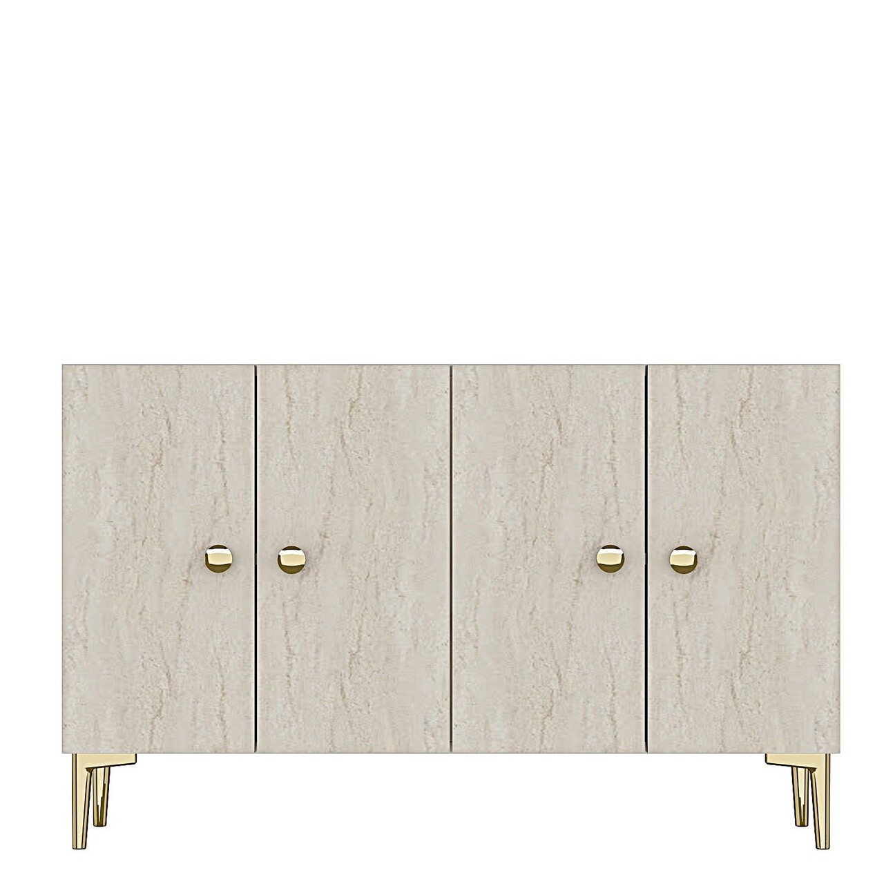 Consola, Hanah Home, Simple 120, 120x75x32 cm, Alb / Travertin - view 6