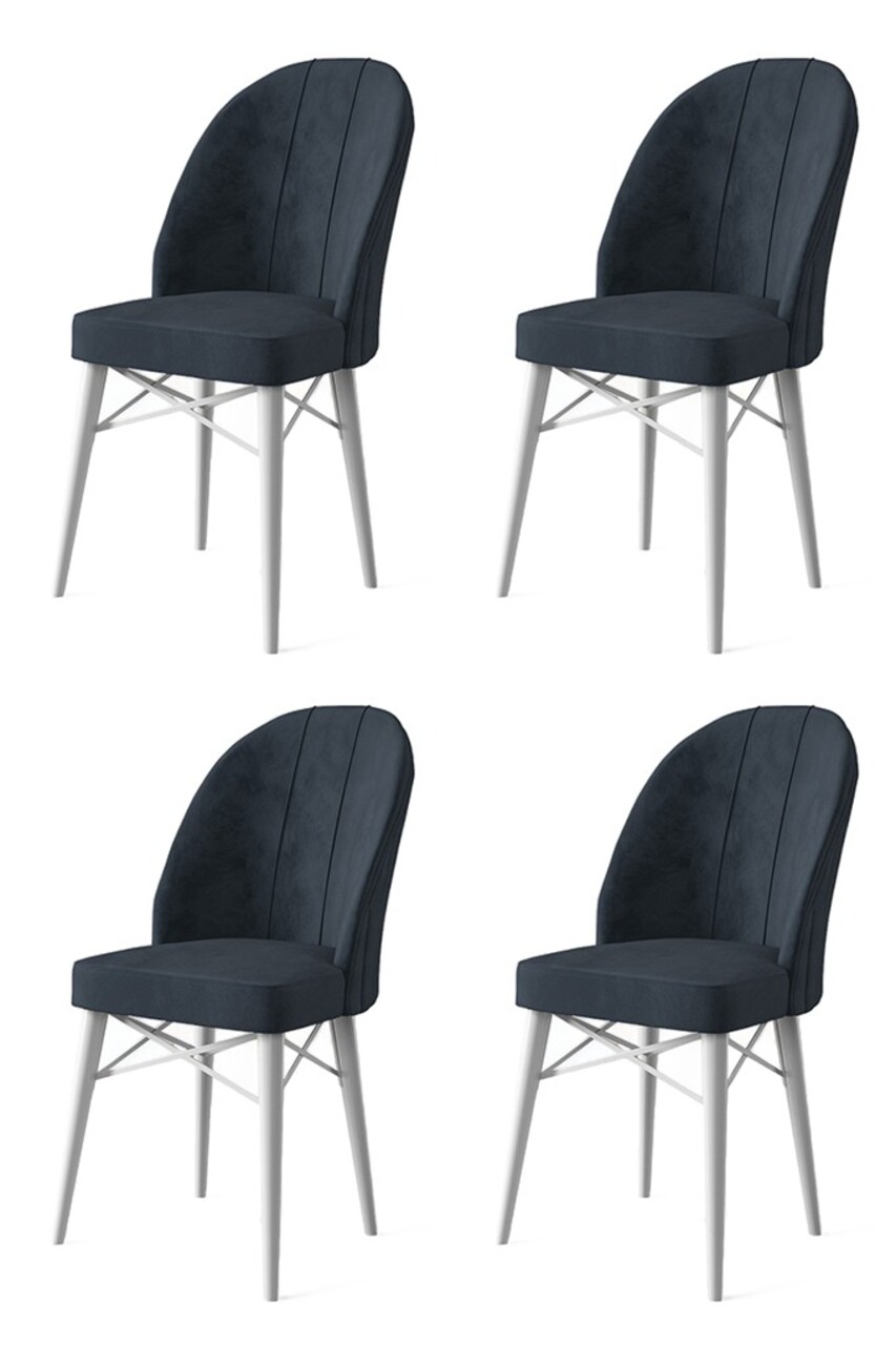 Set de scaune, Charlotte, Ritim, Metal, Antracit/Alb