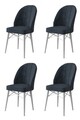 Set de scaune, Charlotte, Ritim, Metal, Antracit/Alb