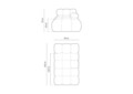 Sezlong living dreapta 1 loc, Bellis-51, Micadoni Home, 155x94x70 cm, catifea, negru