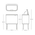 Cos de gunoi cu soft touch, Brabantia, Bo Touch, 36 L, 31.2x54x68 cm, otel, bej