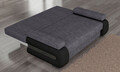 Canapea extensibila 3 locuri ELTAP, Laura, 202x79x84 cm, lemn/poliester, gri inchis/negru