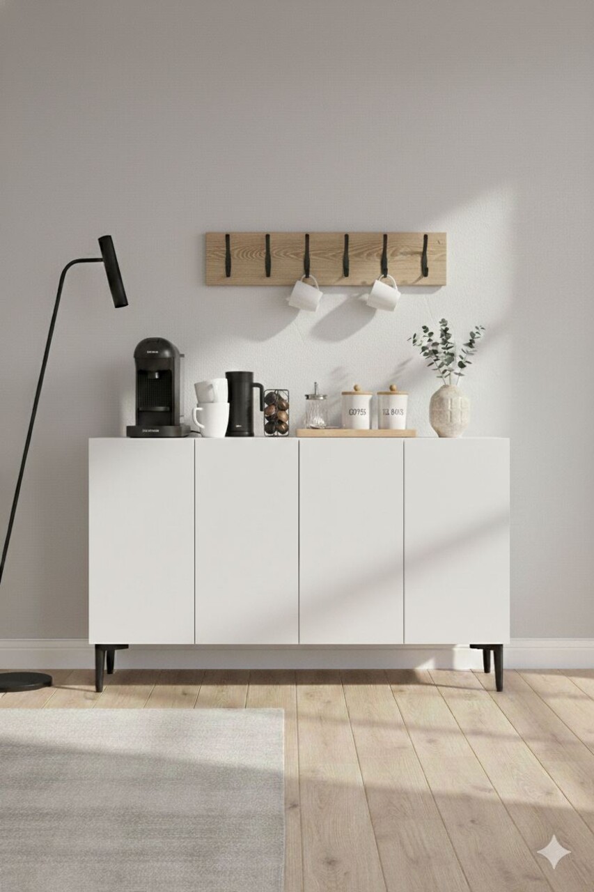 Consola, Hanah Home, Aplos 120, 120x79x32 cm, Alb - view 3
