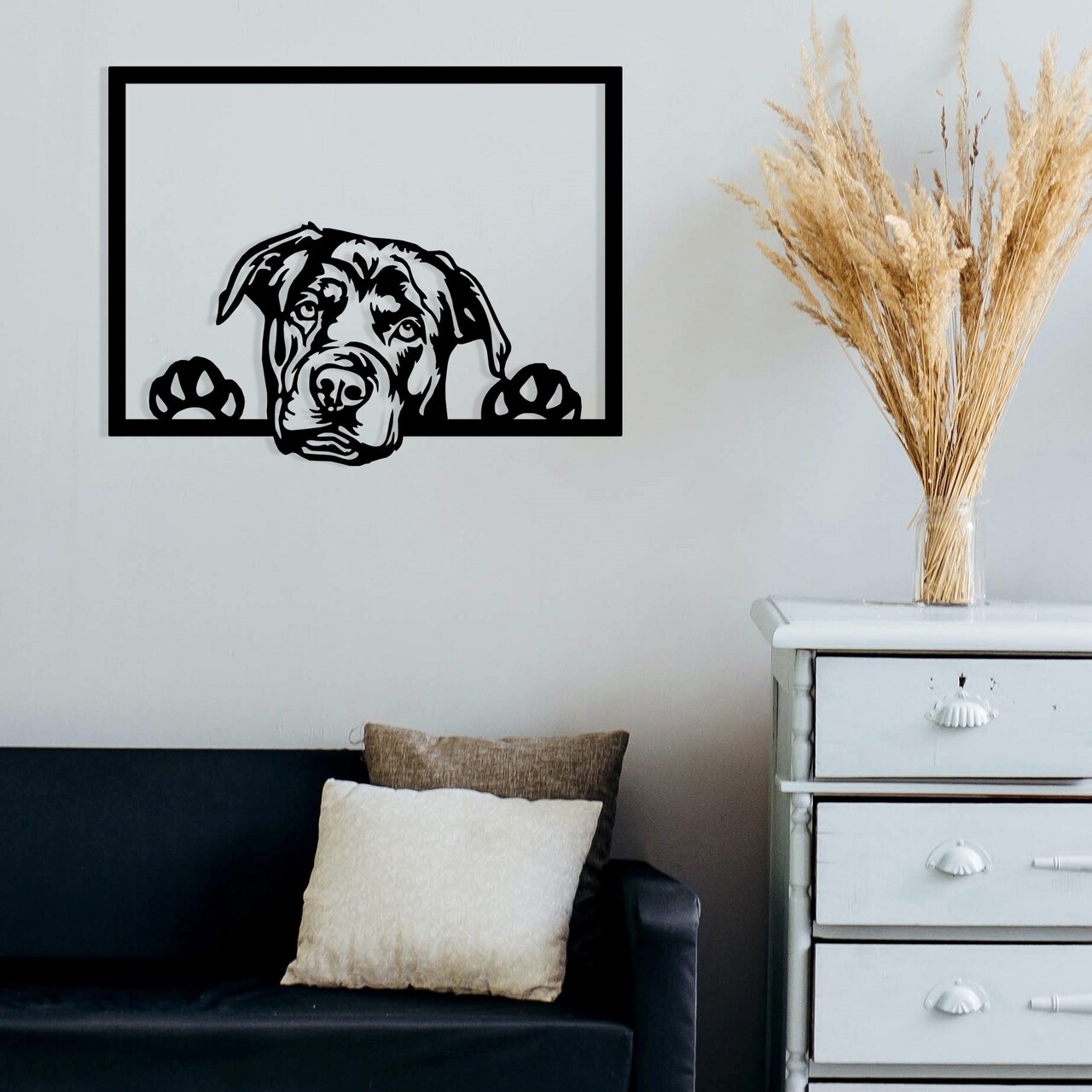 Decoratiune de perete, Enzo 7054, Dimensiune: 70 x 54 cm, Negru - view 3