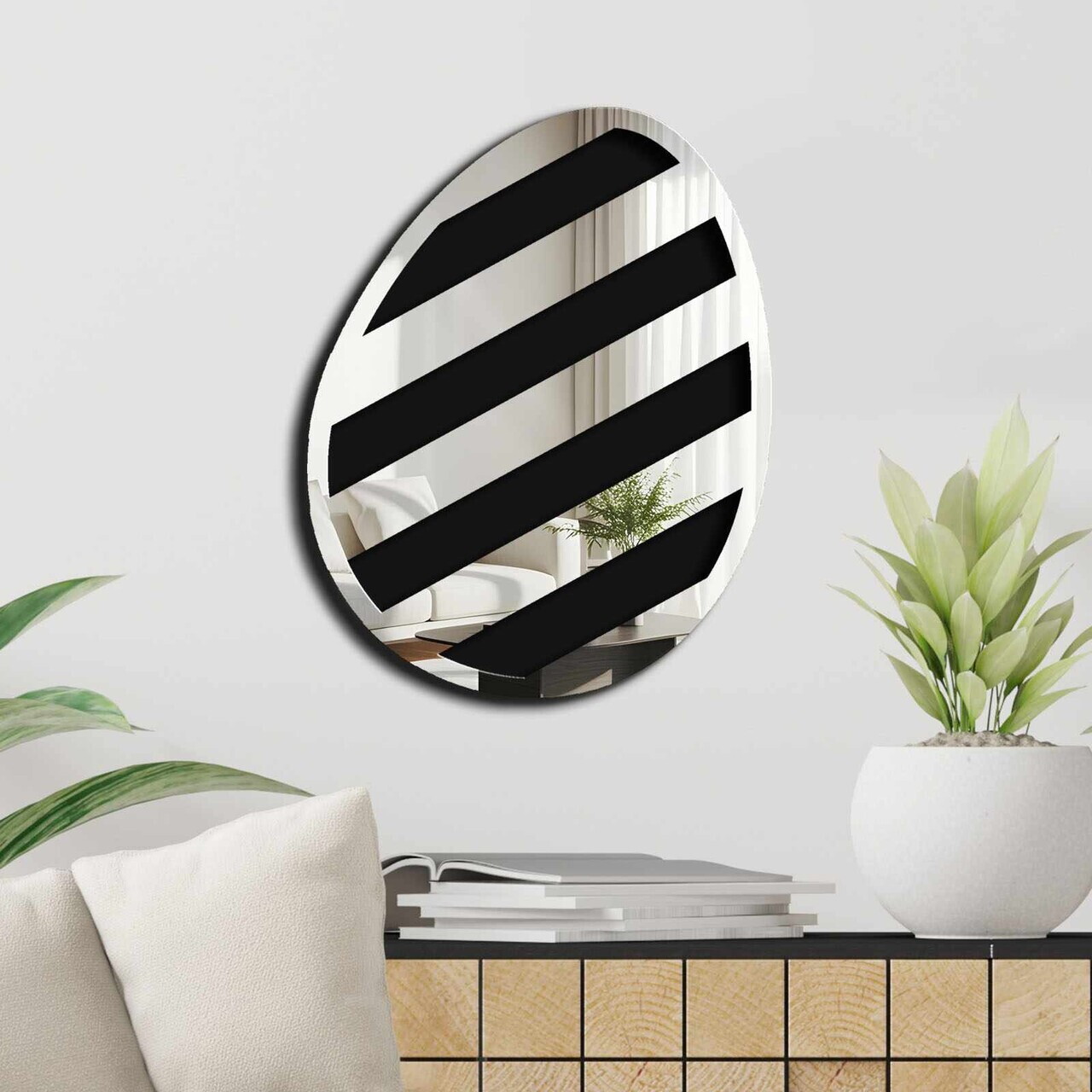 Oglinda decorativa, EAS004SILVER, Baza din 100% EVA (Grosime: 10 mm), Argintiu — imaginea 3