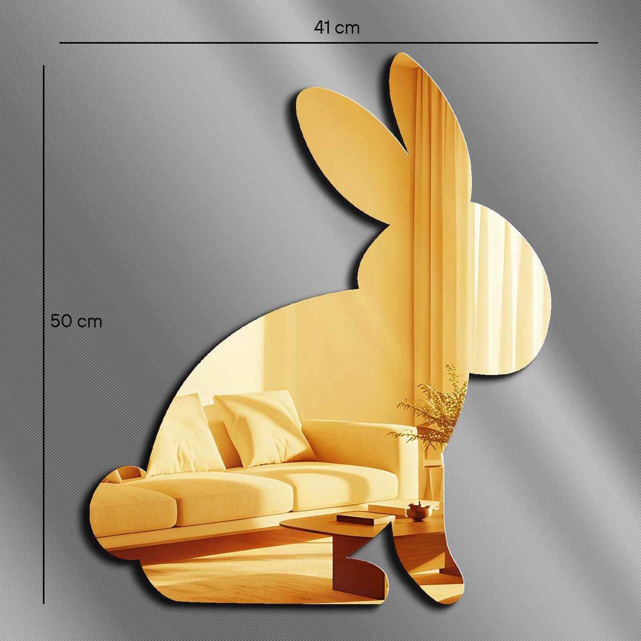Oglinda decorativa, EAS001GOLD, Partea de jos: 100% EVA (Grosime: 10 mm), Auriu - view 4