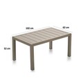 Set mobilier de gradina, Clara, Arya, Cadru: 100% ALIMINIUM, Cappucino / Crema