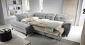 Coltar extensibil stanga 5 locuri ELTAP, LT-04RAQ, Inferne, 297x210x107 cm, lemn/poliester, gri deschis
