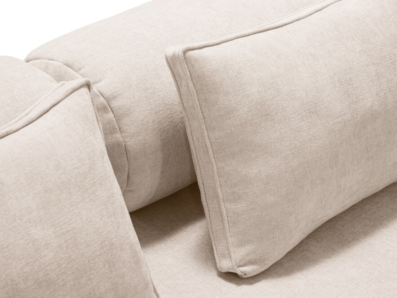 Canapea extensibila 3 locuri, Dreamy, Micadoni Home, 206x95x70 cm, tesatura structurata, bej — imaginea 8