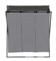 Cos pentru rufe Trio XL, Wenko, 69x37x76 cm, poliester/polietilena, gri/negru