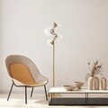 Lampadar, Fazli - 10524, Fulgor, 33 x 33 x 162 cm, 4 x E14, 40W, negru