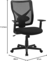 Scaun de birou, Songmics, ergonimic, suport lombar reglabi, sezut cu arcuri, max 120 kg, negru