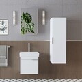 Set Dulap de Baie cu Chiuvetă și Oglindă (3 Piese), Hanah Home, 2919, PAL MELAMINAT, Alb