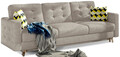 Canapea extensibila 3 locuri ELTAP, Ask10, Asgard, 233x92x93 cm, lemn/poliester, bej inchis