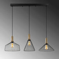 Lustra, Fulgor, 942FLG2142, Metal, Negru/Maro antic