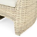 Scaun dining, Cancun, L.74 l.78 H.80 cm, aluminiu, alb/gri