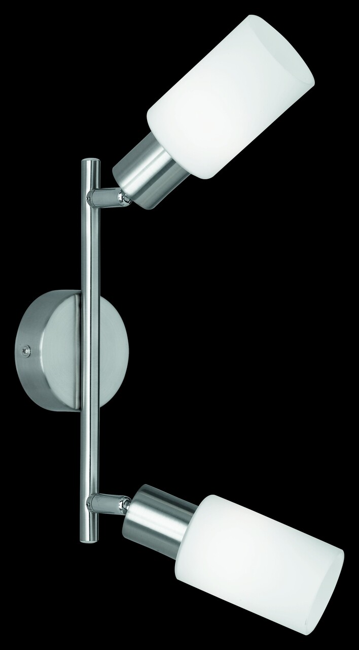 Plafoniera Mars, RL, 25x8x18.5 cm, 40W, 2x E14, metal, nichel mat/alb