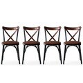 Set 4 scaune, Nmobb, Ekol 1332, 42 x 84 x 42 cm, metal, maro