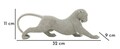 Statueta / figurina decorativa Panter Sparky, Mauro Ferretti, 32x9x11 cm, polirasina, argintiu