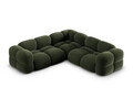 Coltar simetric 4 locuri, Loretto, Cosmopolitan Design, 250x250x68 cm, catifea, verde