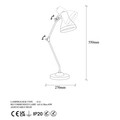 Lampa de masa, Fulgor, 942FLG1806, Metal, Vintage