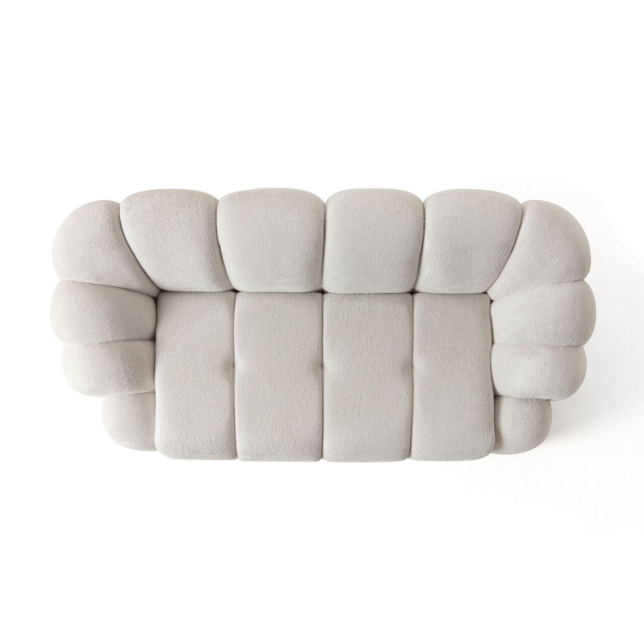 Canapea 2 locuri, Atelier del Sofa, 752EST2501, Lemn de carpen/PAL melaminat, Alb - view 5
