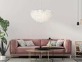 Lustra Feather, Mauro Ferretti, 1 x E27, 40W, 60x30 cm, fier, alb