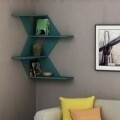 Raft pentru perete, Homitis, Seam - Turquoise, 60x60x85 cm