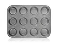 Tava de copt Granite, Banquet, 35x26.5 cm, otel carbon, 12 briose