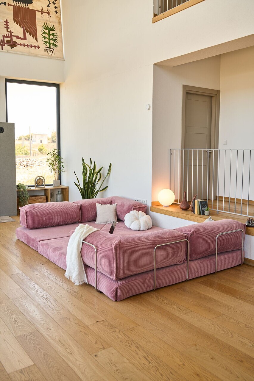 Coltar, Atelier del Sofa, 118FVL1409, Tesatura plus reiata, Roz - view 3