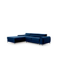 Coltar extensibil stanga 3 locuri ELTAP, LT-40VE, Grayson, 278x205x92 cm, lemn/poliester, albastru inchis