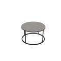 Masuta de cafea, Hanah Home, Royal, Negru / Travertin