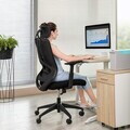 Scaun de birou, Songmics, ergonomic, suport lombar si tetiera reglabile, 62x69x112-122 cm, 120 kg, negru cerneala