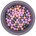 Piscina cu bile, Bubble Pops v9, 150 bile, Ø85 x 30 cm, bumbac/plastic, gri