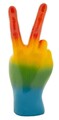 Figurina /sculptura decorativa Rainbow Hand Victory , Mauro Ferretti, 16x13x36 cm, polirasina, multicolor