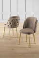Set scaune 4 piese, Charlotte, Axle, Cappuccino / Aur